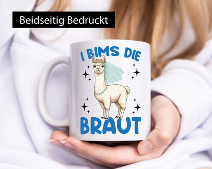 I Bims die Braut | Lama JGA Hochzeit lustig Humor Geschenkidee Geschenk Tasse