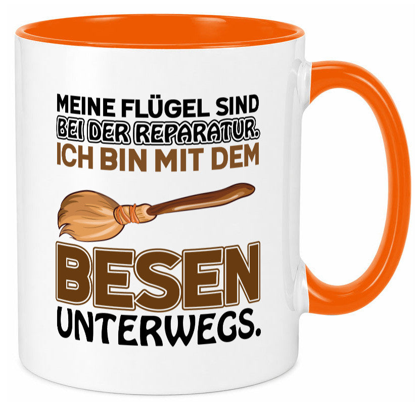 Flügel Reperatur lustig Humor Geschenkidee Geschenk Tasse