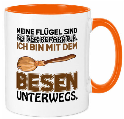 Flügel Reperatur lustig Humor Geschenkidee Geschenk Tasse