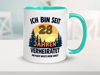 Ich bin Verheiratet | 28. Hochzeitstag Ehepaar v2 lustiger Spruch Geschenk