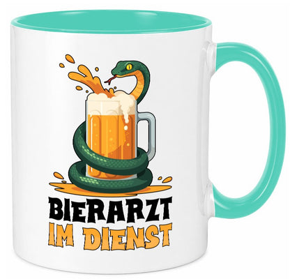 Bierarzt im Dienst | Tierarzt Arzt Geschenk Tierliebhaber Humor lustiger Spruch Tasse