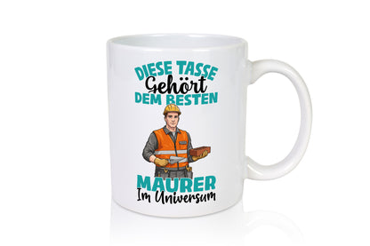 Im Universum: Maurer | Bau Handwerker Geschenkidee Humor Tasse
