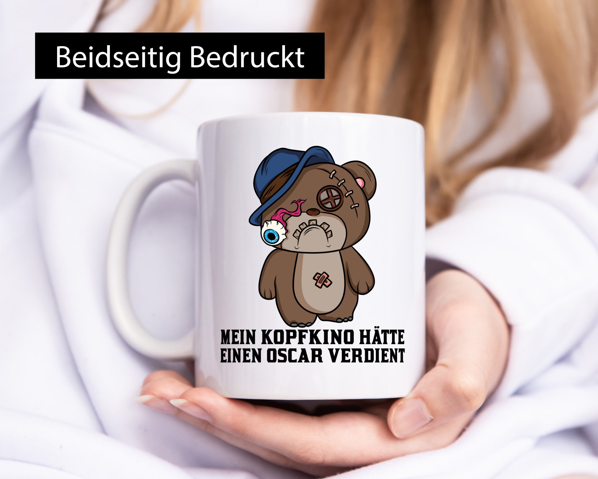 Mein Kopfkino hätte Oscar verdient | kaputter Bär Comic lustiger Spruch