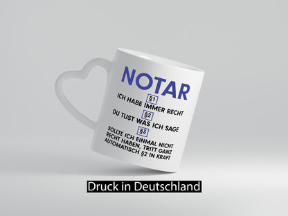 Ich habe immer Recht Notar | Jurist v2 Geschenkidee Humor Tasse