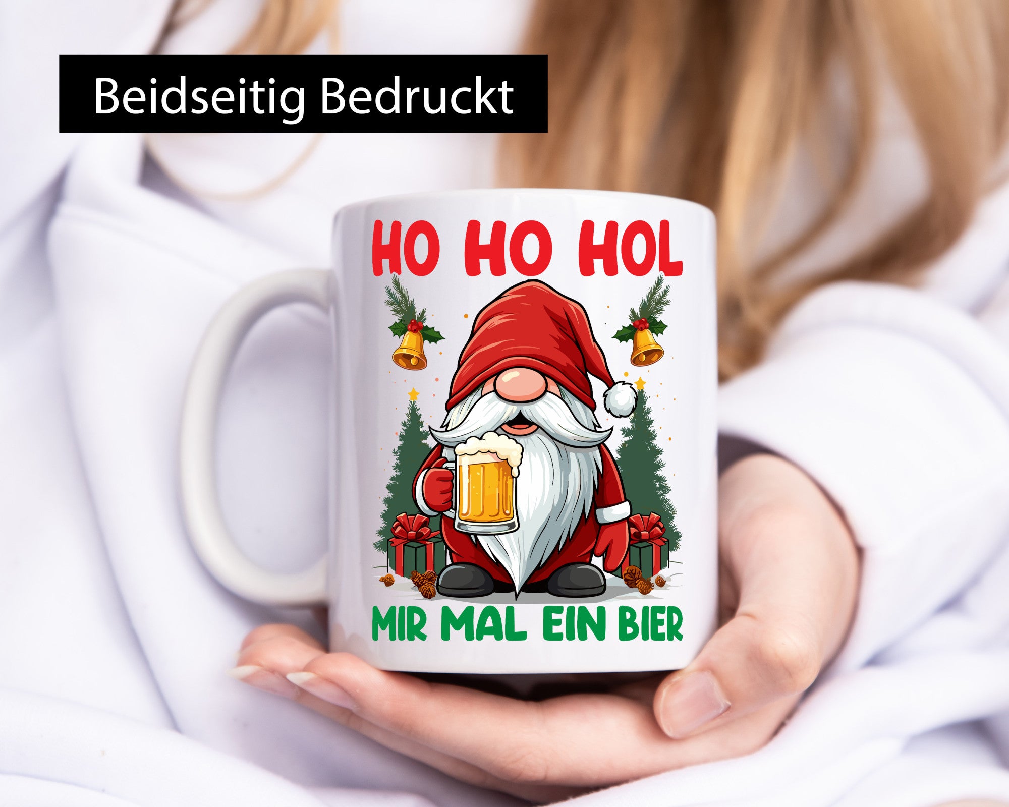 Hol mir mal ein Bier | Biertrinker Weihnachtsbier Humor Geschenkidee Tasse