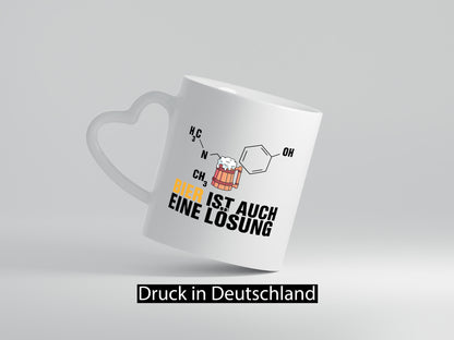 Bier Lösung lustig Humor Geschenkidee Geschenk Tasse