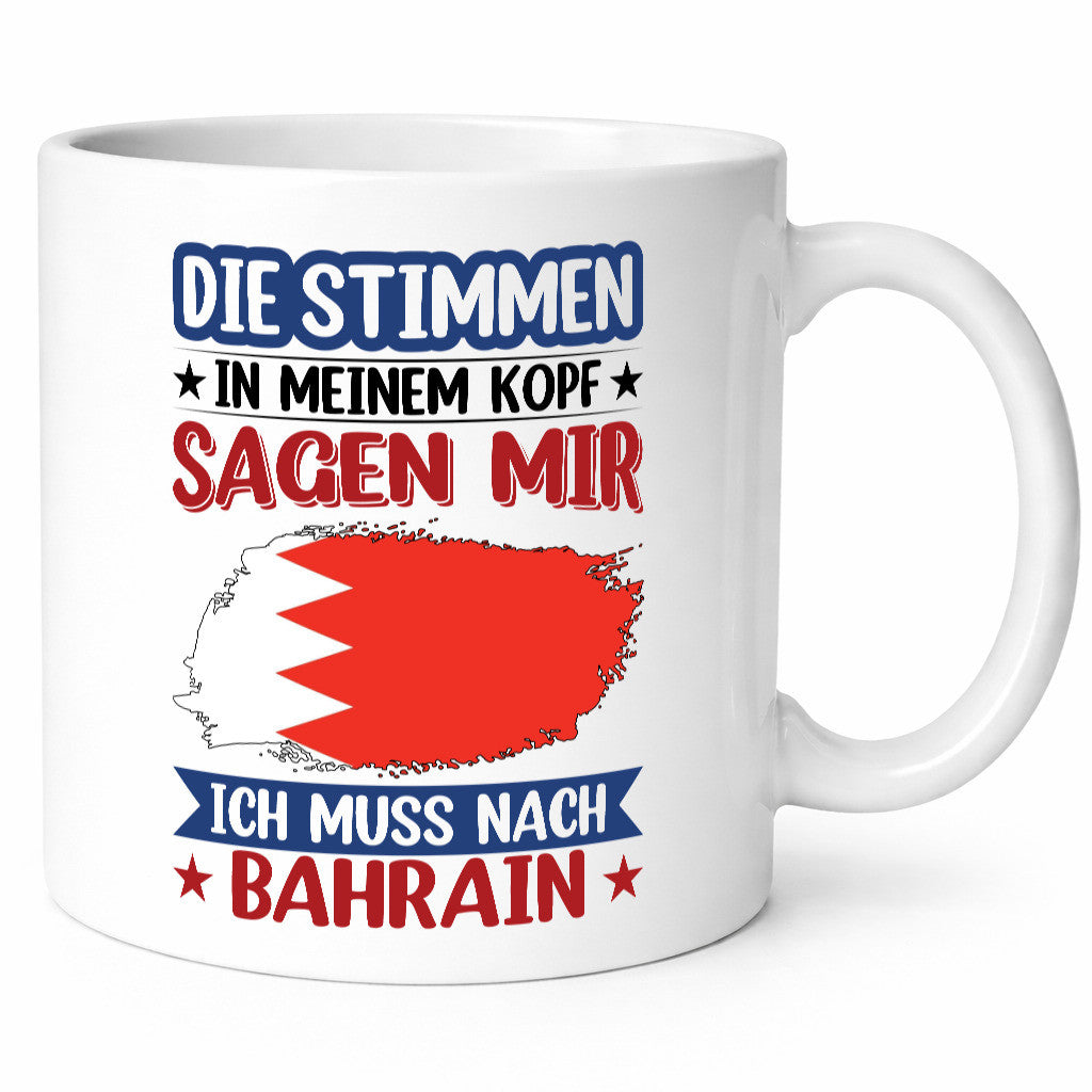 Bahrain | Urlaub Stimmen in meinem Kopf Traumland Humor Geschenkidee Tasse