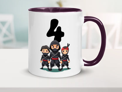 4. Geburtstag | 4 Jahre Ninja lustig Geschenkidee Geschenk Tasse