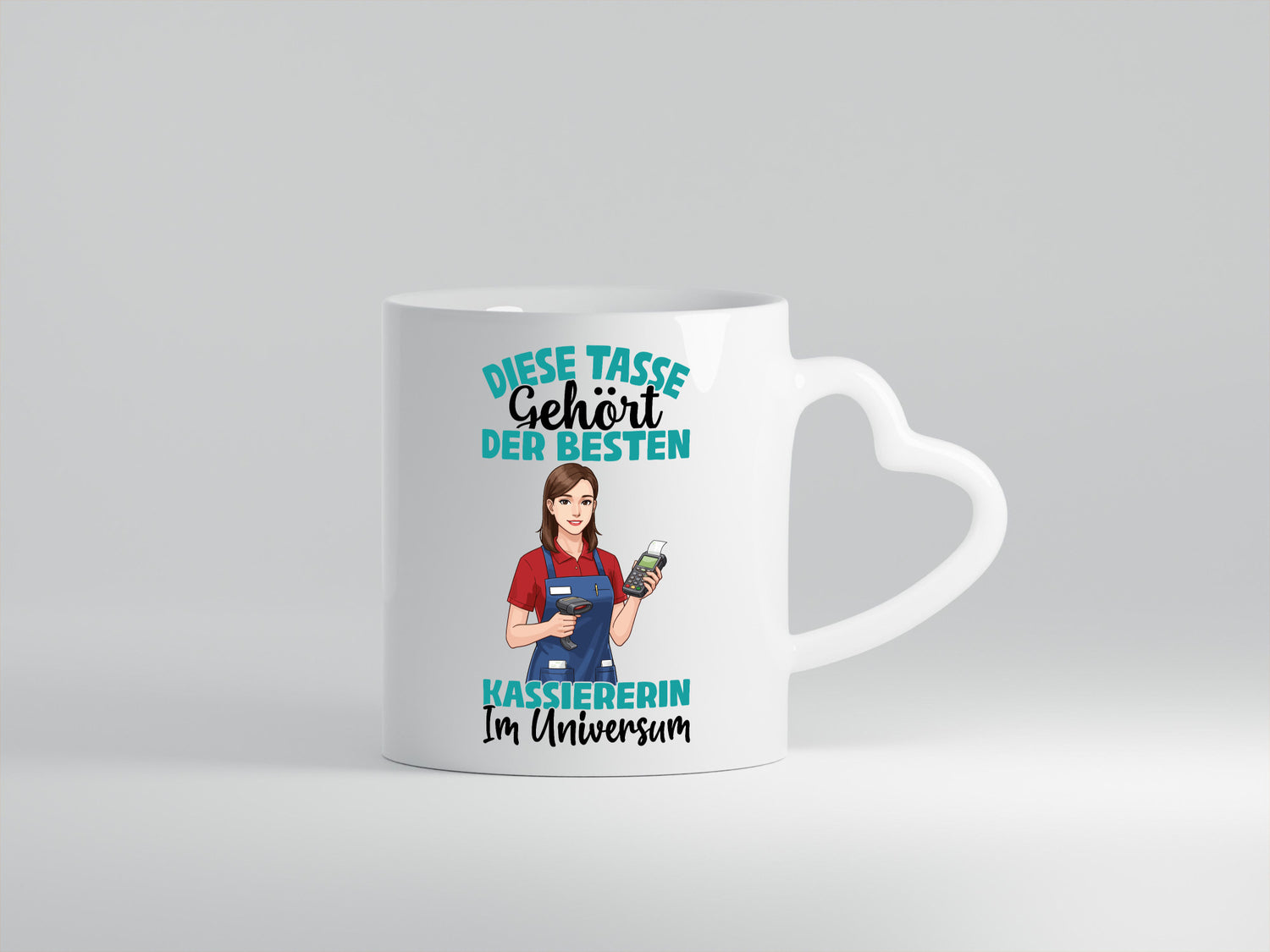 Im Universum: Kassiererin Geschenkidee Humor Tasse