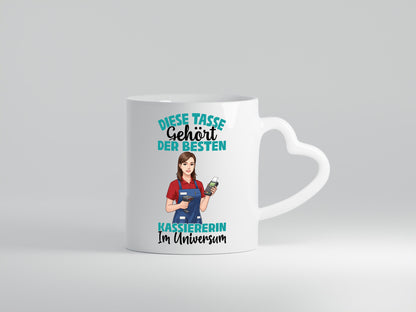 Im Universum: Kassiererin Geschenkidee Humor Tasse