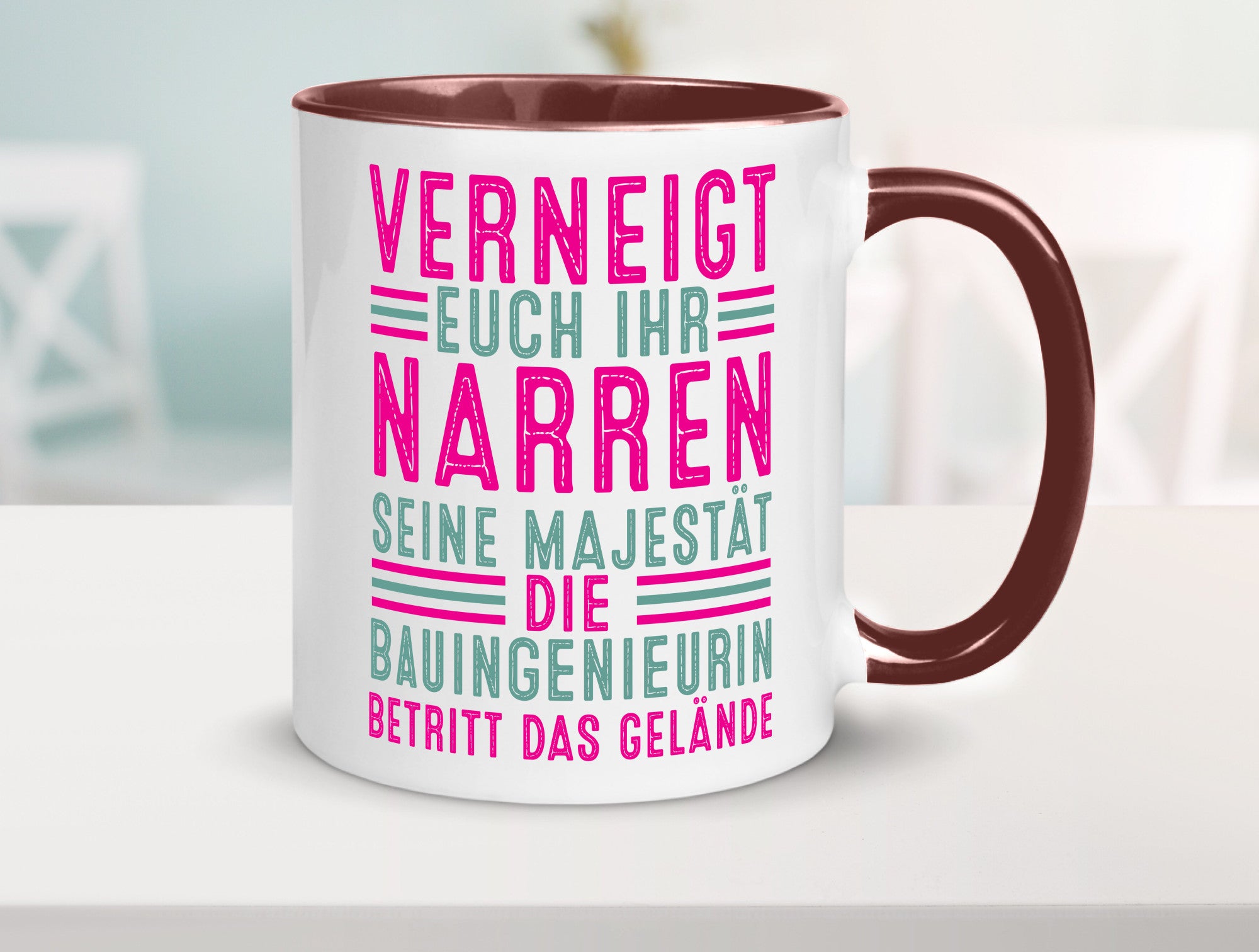 Verneigt euch: Bauingenieurin | Ingenieurin Geschenkidee Humor Tasse