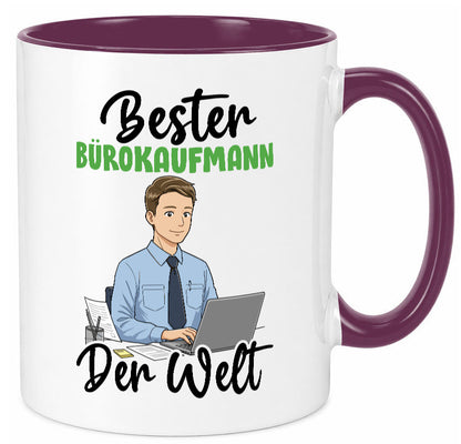 Bester Bürokaufmann | Kaufmann v2 lustig Arbeit Kollegen Büro Geschenk Tasse