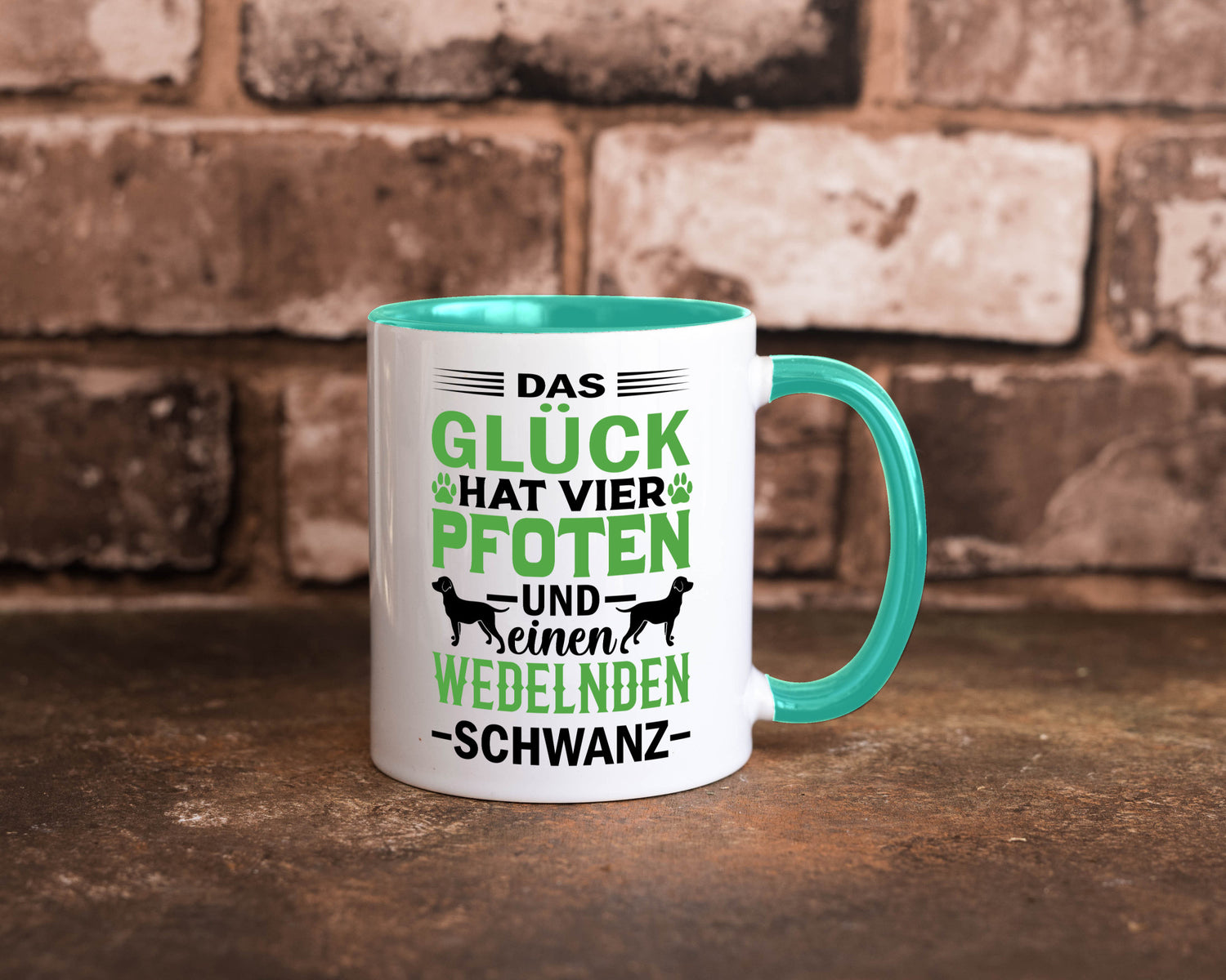 Das Glück hat 4 Pfoten | Hundeliebhaber Ich liebe Hunde Geschenk Tierliebhaber