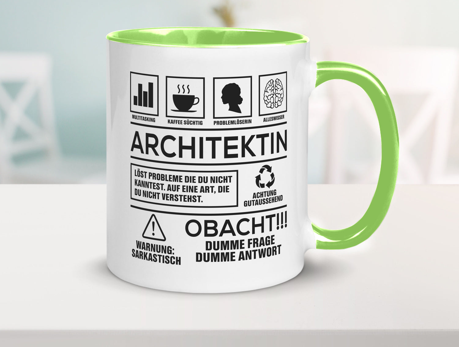 Achtung Probleme Architektin | Architektur Büro lustig Arbeit Kollegen Geschenk