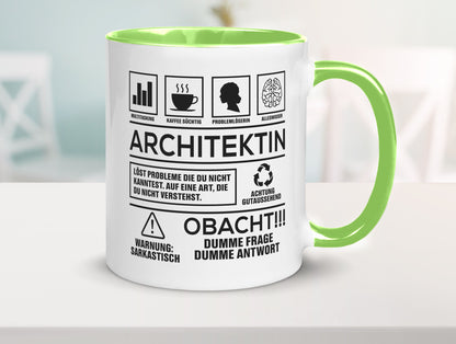 Achtung Probleme Architektin | Architektur Büro lustig Arbeit Kollegen Geschenk