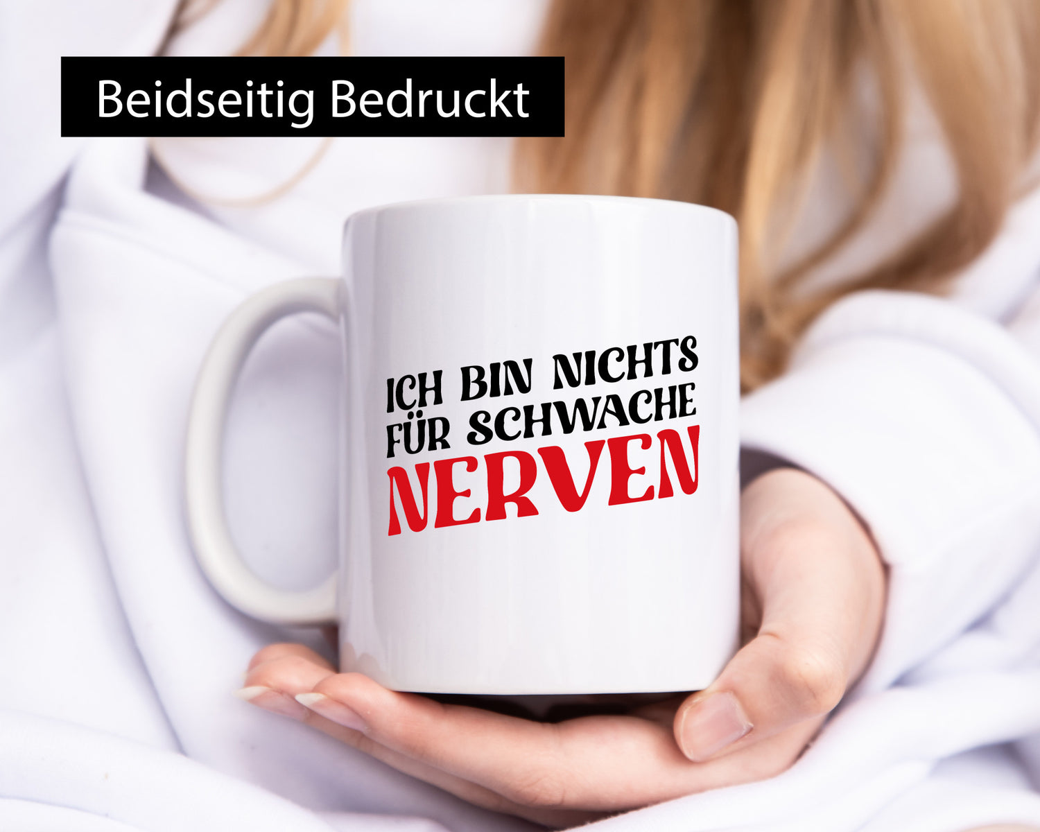Ich bin nichts für schwache Nerven v2 Geschenkidee Humor Tasse