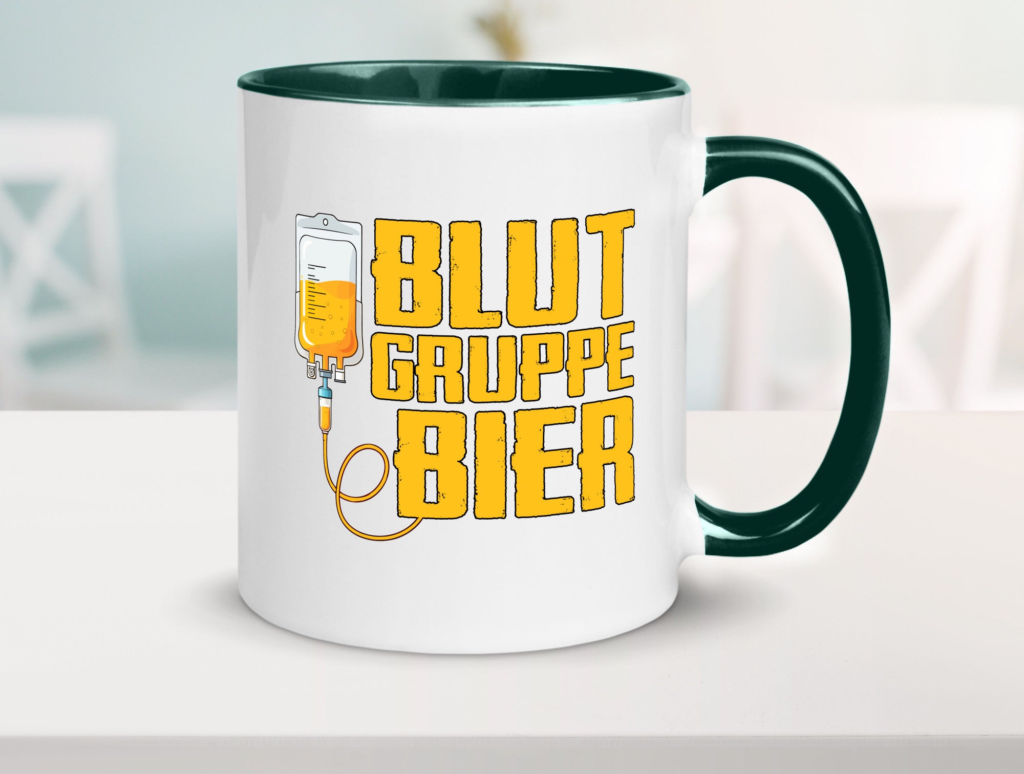 Blutgruppe Bier | Saufen Trinken Biertrinker Humor Geschenkidee Tasse