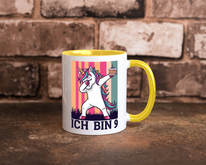 9 Geburtstag | Einhorn Damping Mädchen Humor Geschenkidee Tasse