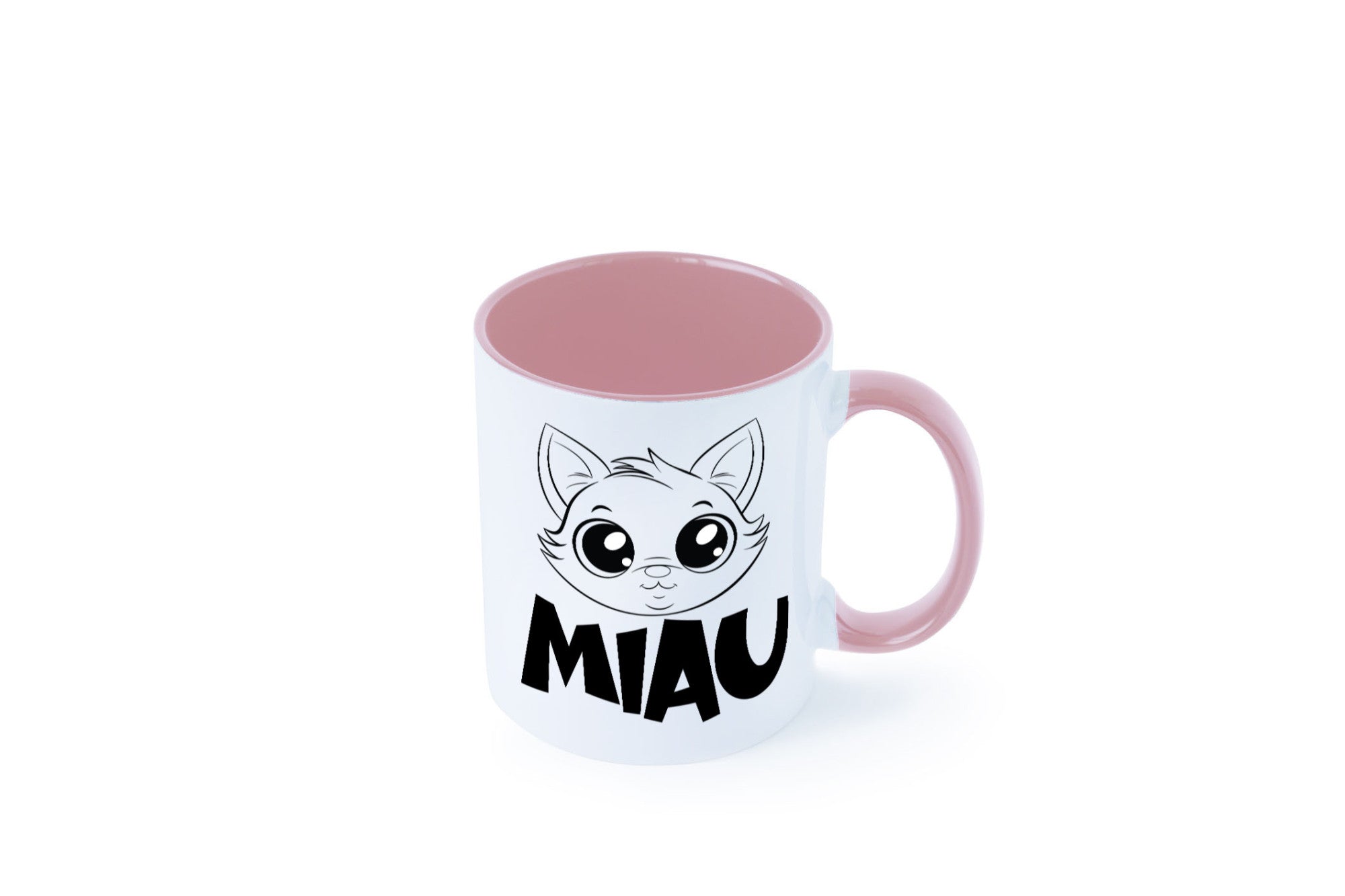 Miau | Katze Geschenkidee Tierliebhaber Humor Tasse