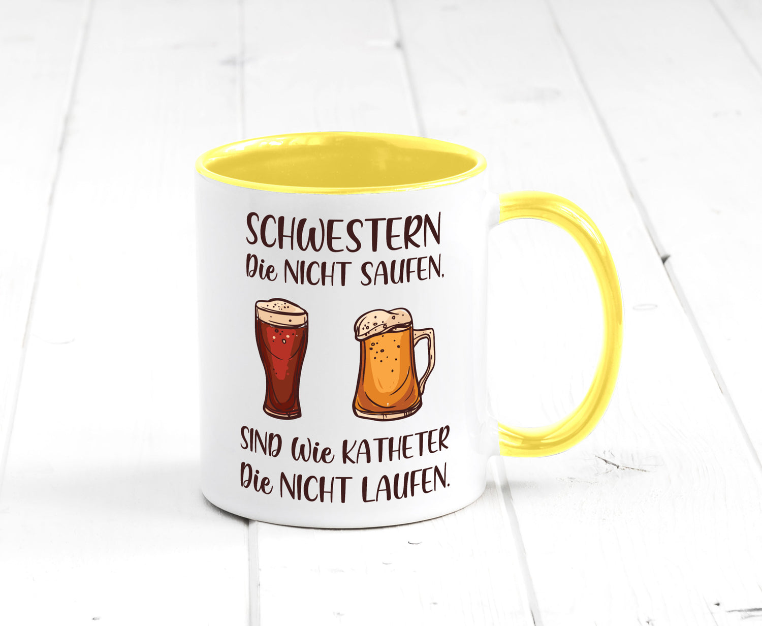 Schwestern die nicht saufen, Katheder laufen | Gläser lustiger Spruch Geschenk