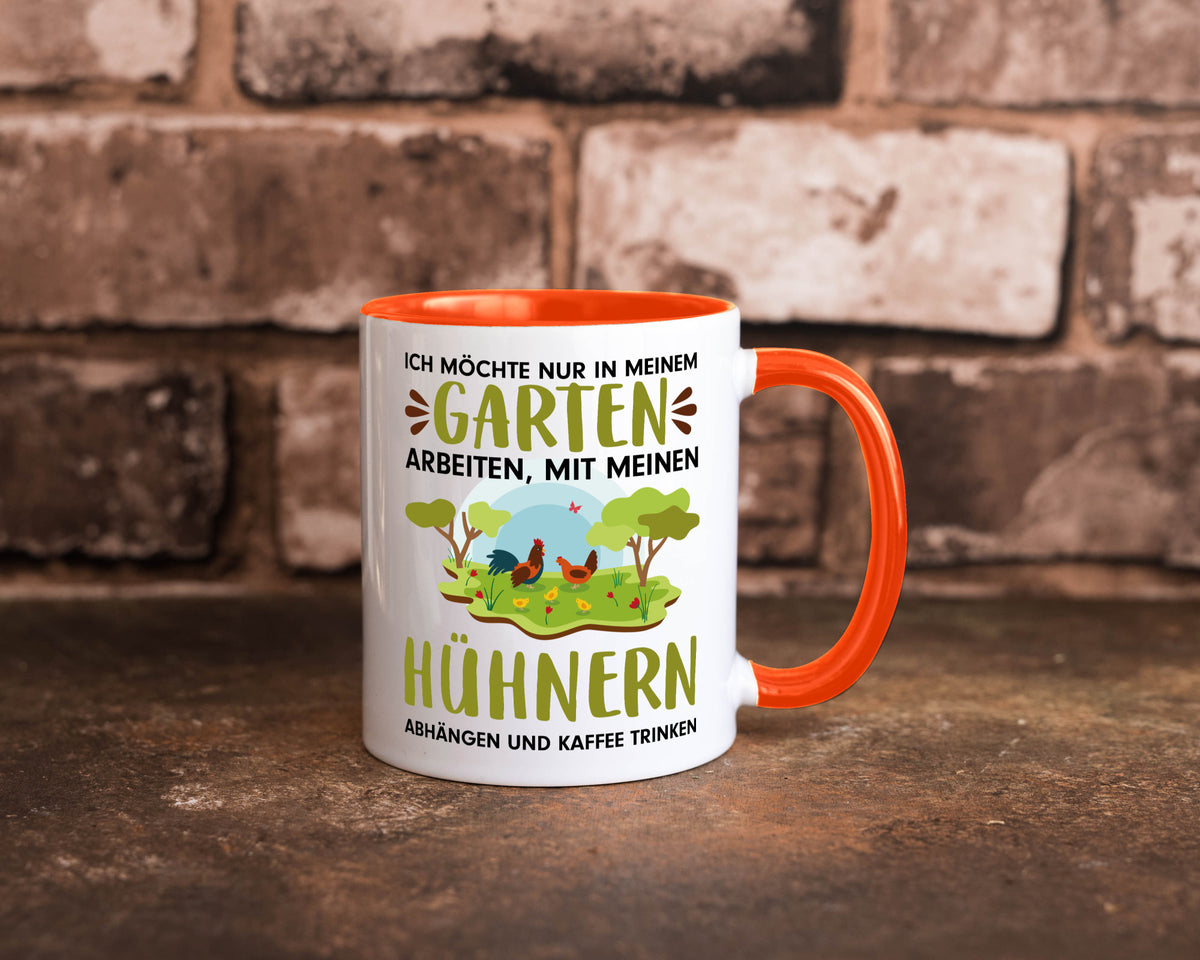 Garten Hühner | Gartenarbeit Tasse Bauernhof Spruch lustiger Geschenk Arbeit