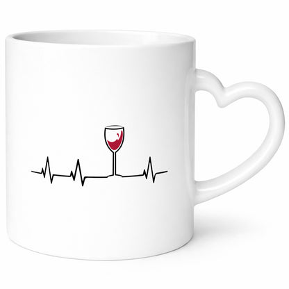 Wein Herzschlag | Rotwein Glas Trinker Winzer Humor Geschenkidee Tasse