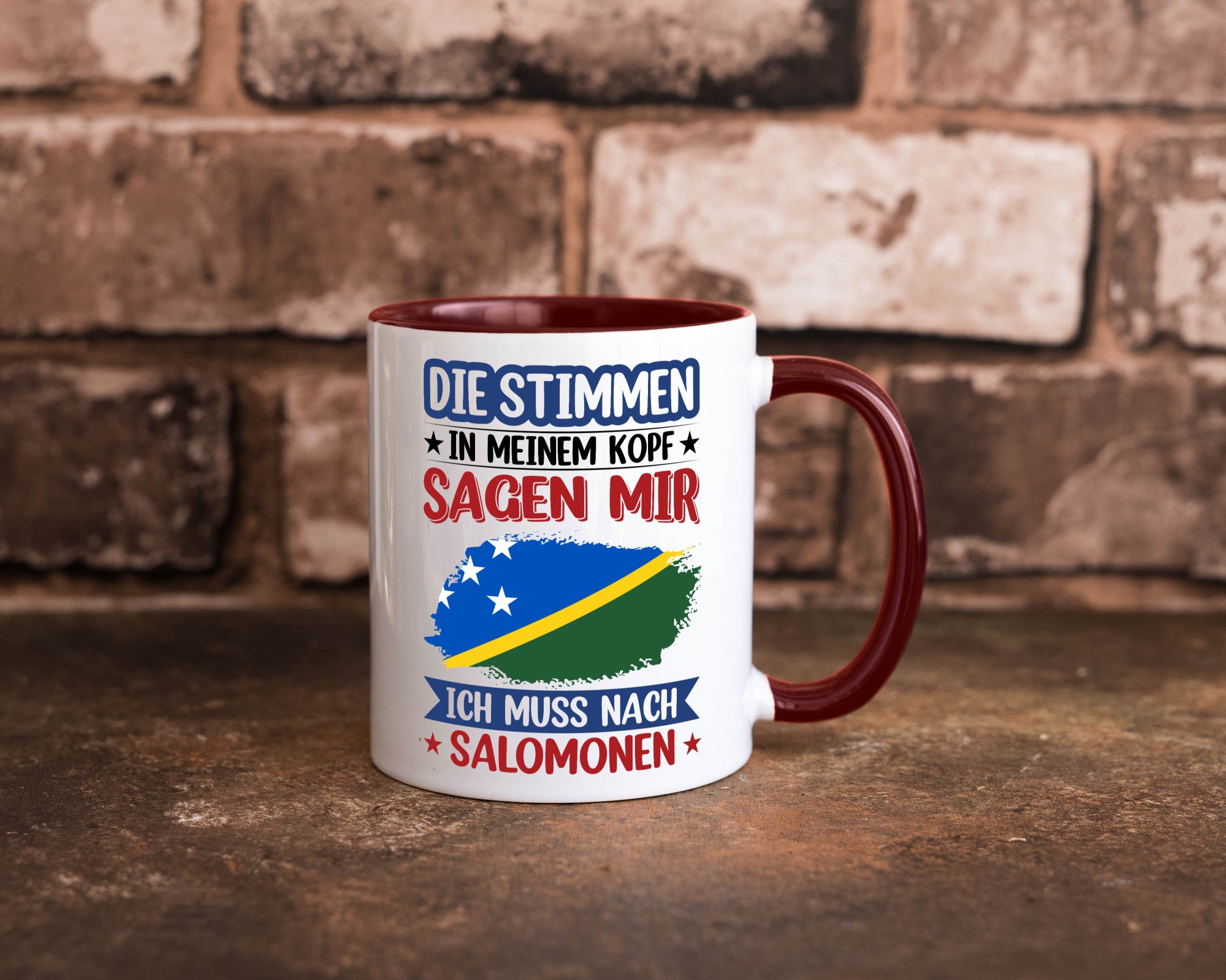 Salomonen | Urlaub Stimmen in meinem Kopf Traumland v2 Humor Geschenkidee Tasse