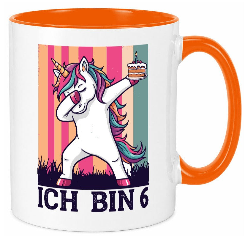 6 Geburtstag | Einhorn Damping Mädchen lustiger Spruch Geschenk Geschenkidee Tasse