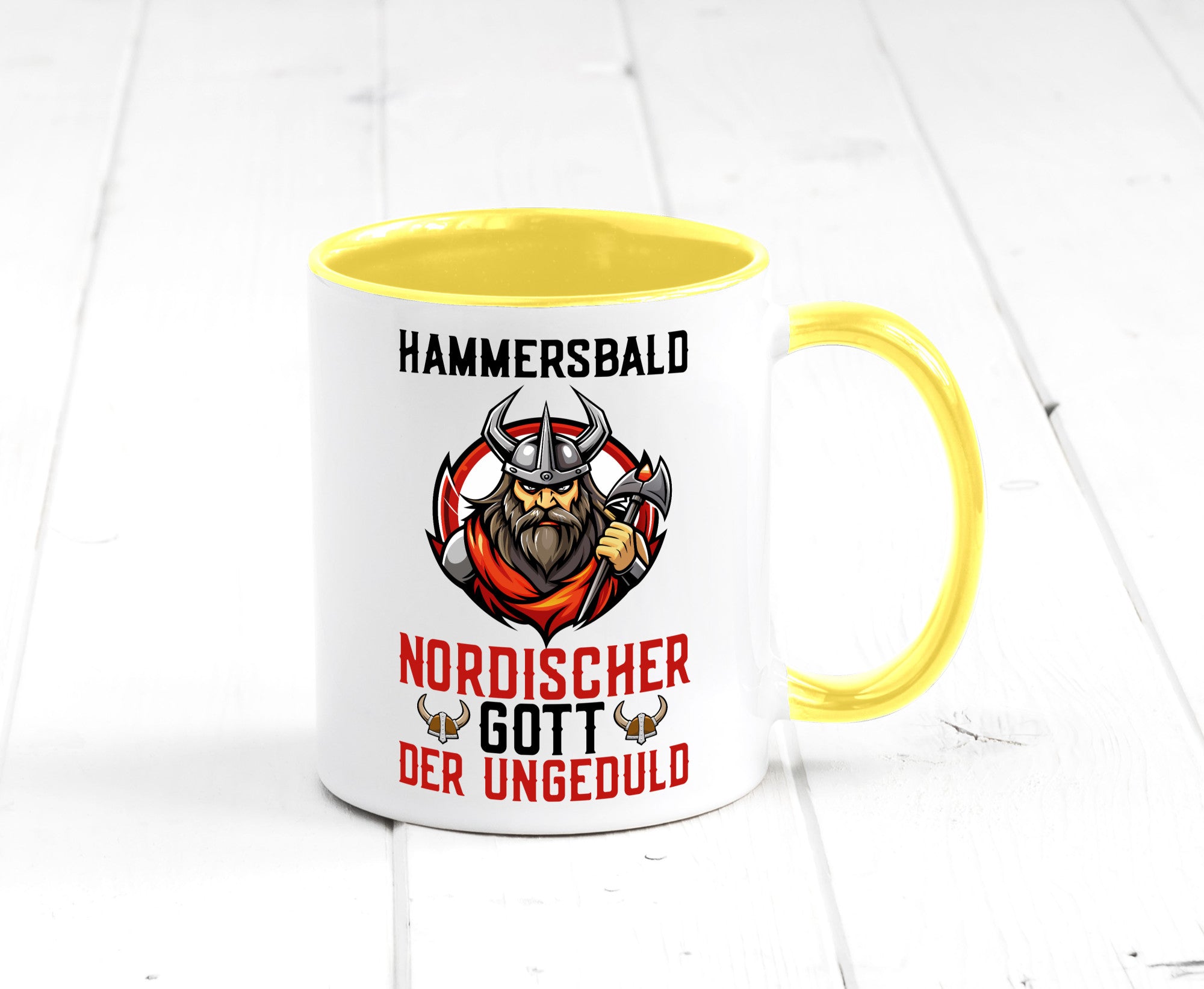Hammersbald Nordischer Gott der ungeduld Humor Geschenkidee Tasse
