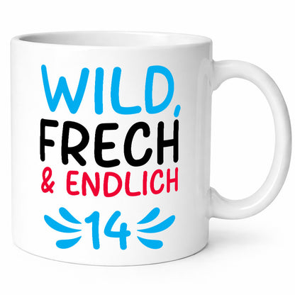 14. Geburtstag | 14 Jahre Wild &amp; Frech Geschenk Geschenkidee lustiger Spruch