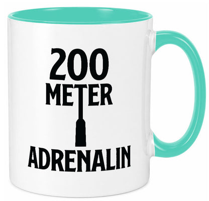 200 Meter Adrenalin v2 lustig Humor Geschenkidee Geschenk Tasse