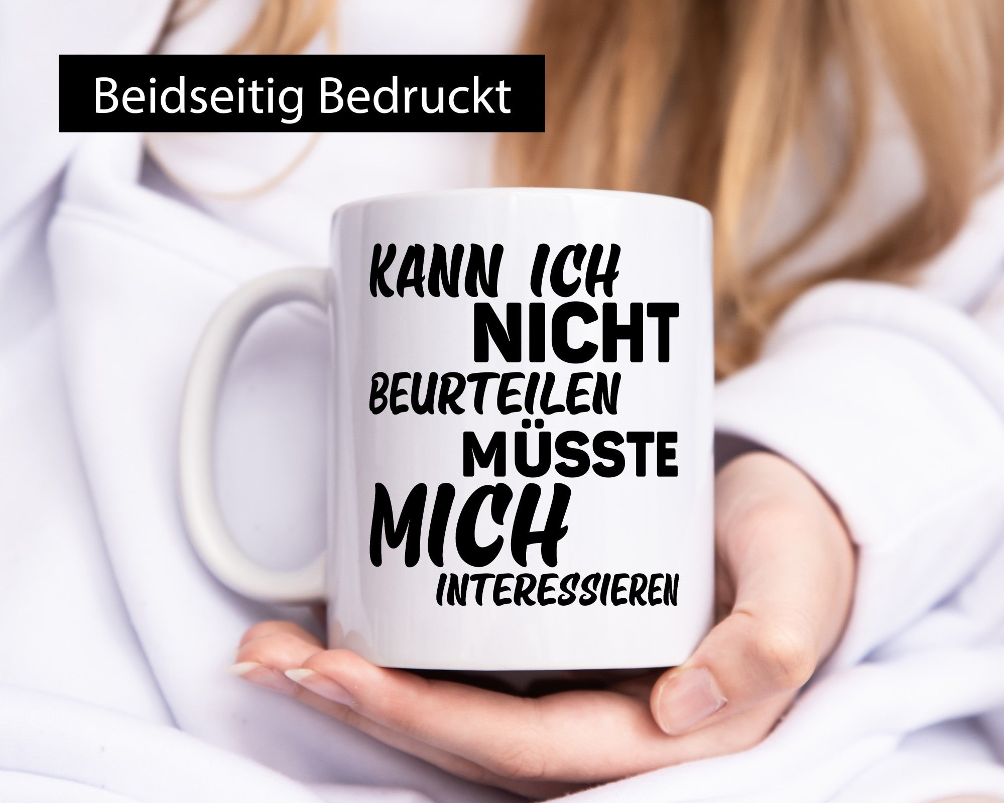 Kann ich nicht beurteilen | Kein Interesse lustiger Spruch Geschenk Humor