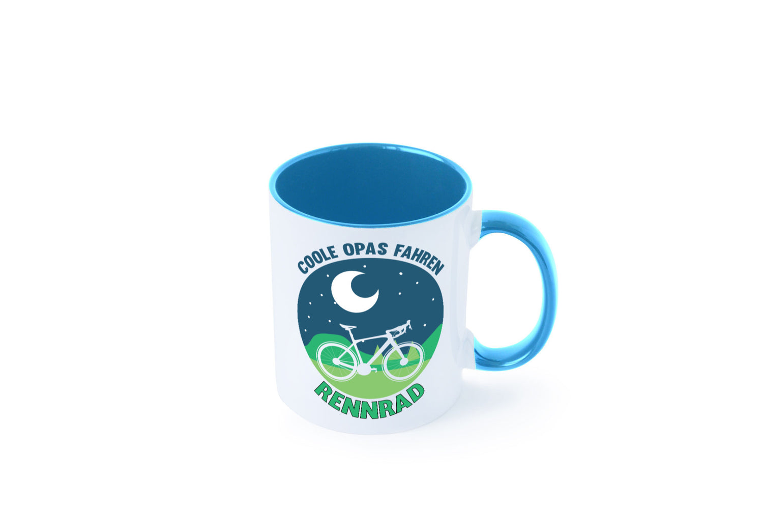 Coole Opas fahren Rennrad | Mond Landschaft Geschenk Familie Geschenkidee