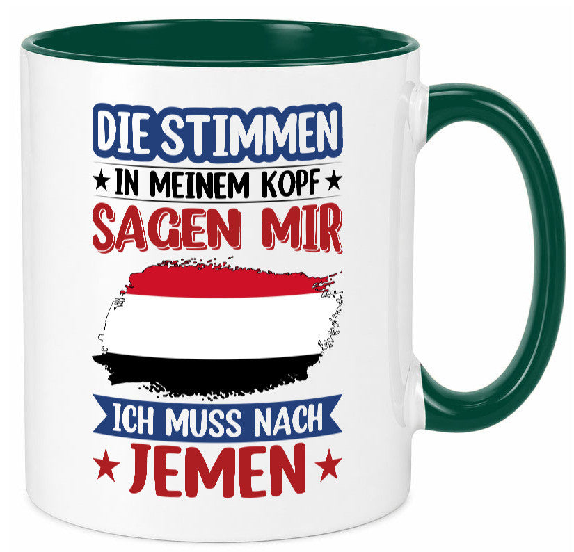 Jemen | Urlaub Stimmen in meinem Kopf Traumland Geschenk Humor Geschenkidee Tasse