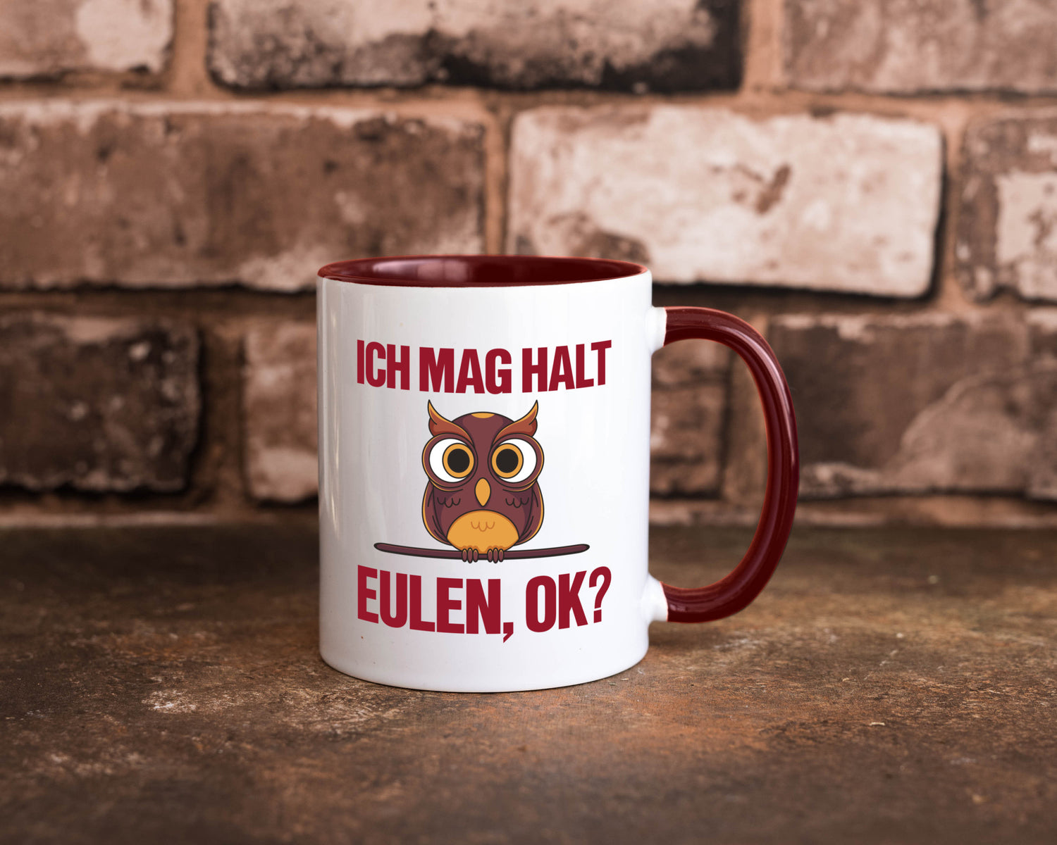 Ich mag Eulen | Spruch süße Eule Motiv lustiger Geschenk Humor Geschenkidee