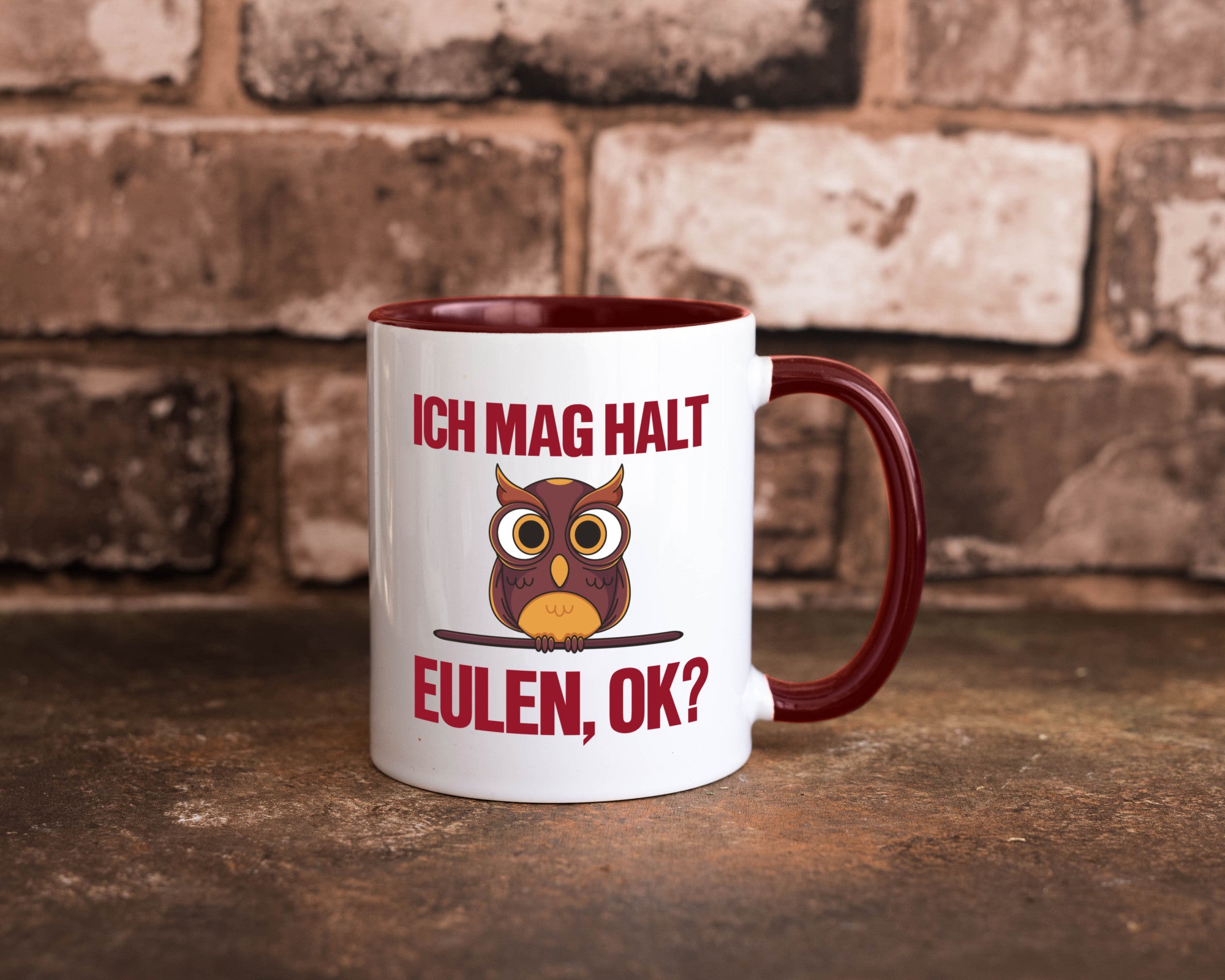 Ich mag Eulen | Spruch süße Eule Motiv lustiger Geschenk Humor Geschenkidee
