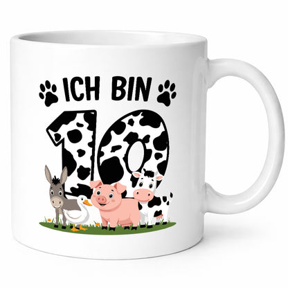 10 Geburtstag | Jahre Farmer Kind lustiger Spruch Geschenk Geschenkidee Tasse