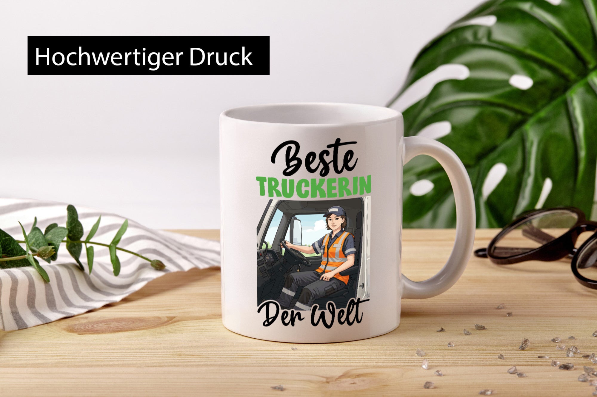 Beste Truckerin | LKW Fahrerin v2 Humor Geschenkidee Tasse