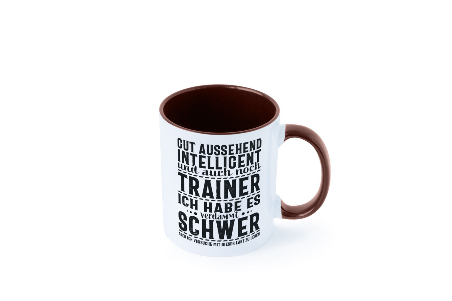 Gut aussehender Trainer |gestrichelte Linie | Punkte lustiger Spruch Geschenk
