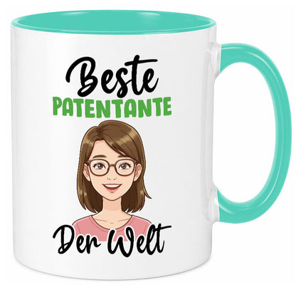 Beste Patentante | Tante lustiger Spruch Geschenk Humor Geschenkidee Tasse