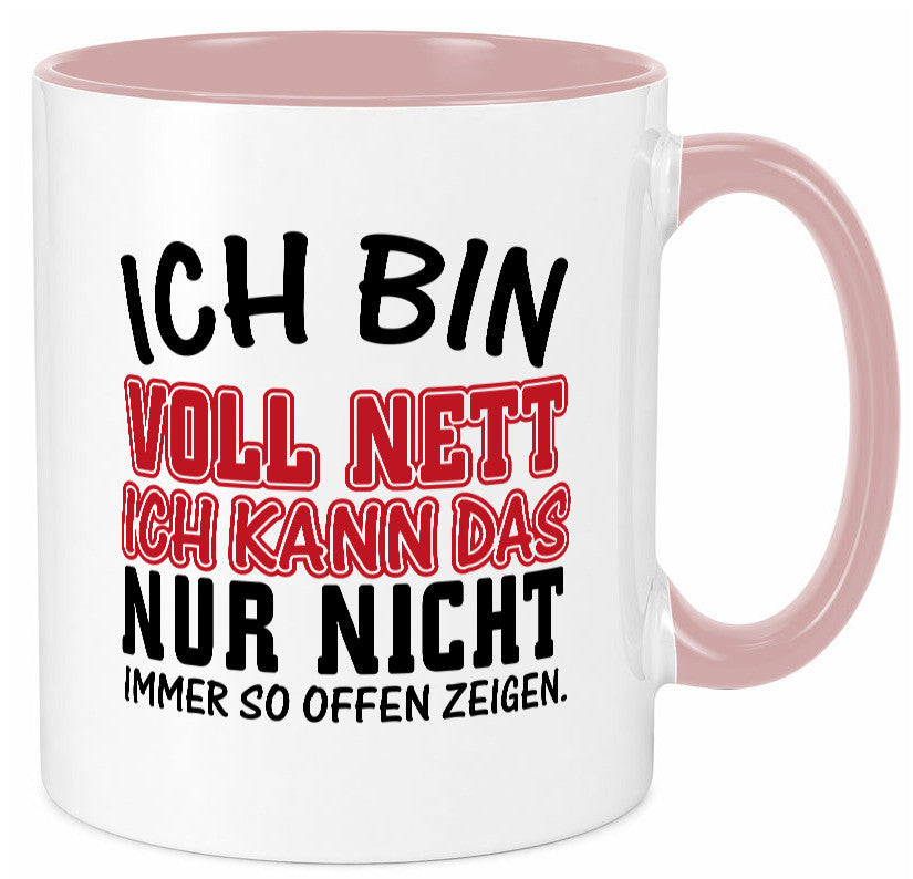 Ich bin voll nett Geschenkidee Humor Tasse