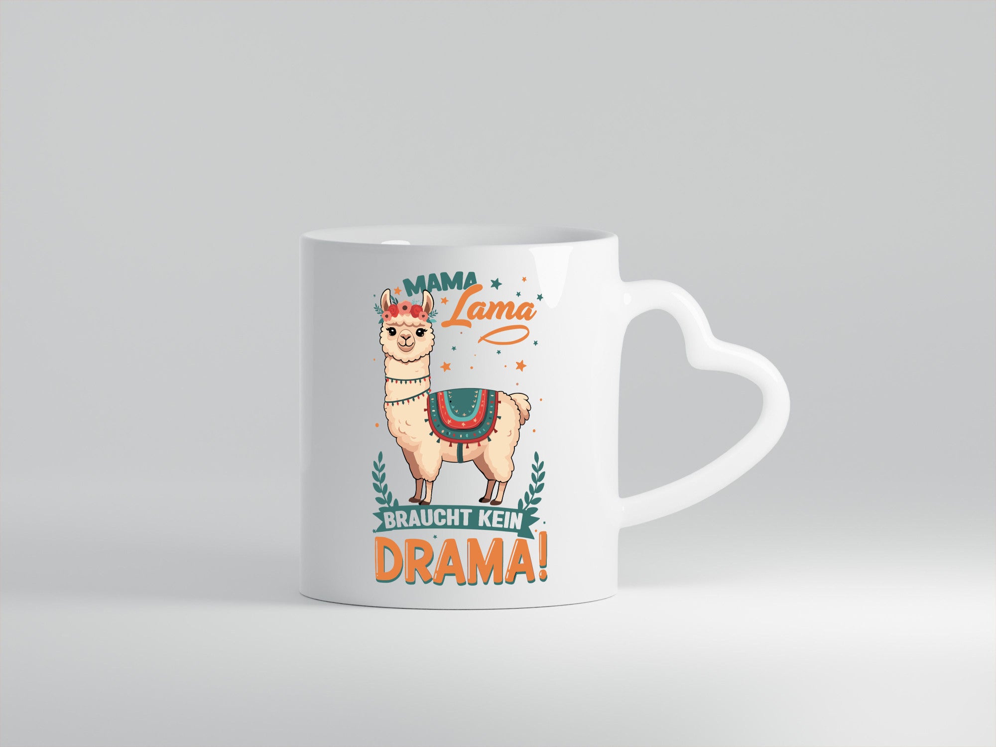 Mama Lama braucht kein Drama | Muttertag Humor Familie Geschenkidee Tasse