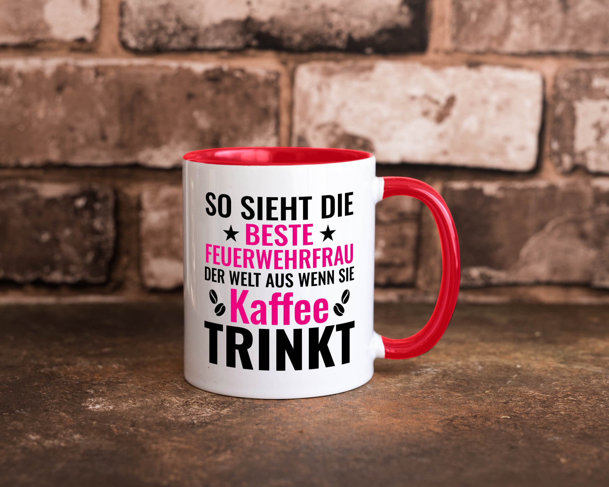 Kaffee trinkt: Feuerwehrfrau | Feuerwehr Geschenkidee Humor Tasse