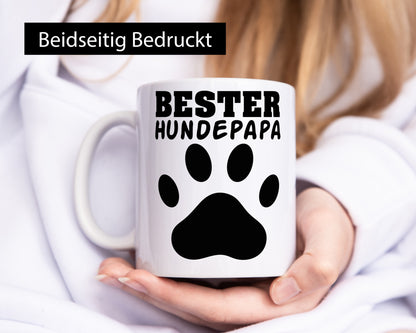 Bester Hundepapa | Hundebesitzer Tasse Pfotenabdruck Humor Tierliebhaber