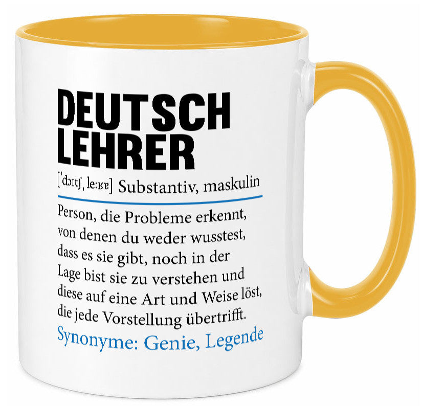 Deutschlehrer Spruch | Lehrer Schule Humor lustig Geschenkidee Geschenk Tasse