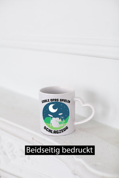 Coole Opas spielen Schlagzeug | Mond lustig Familie Geschenkidee Geschenk Tasse