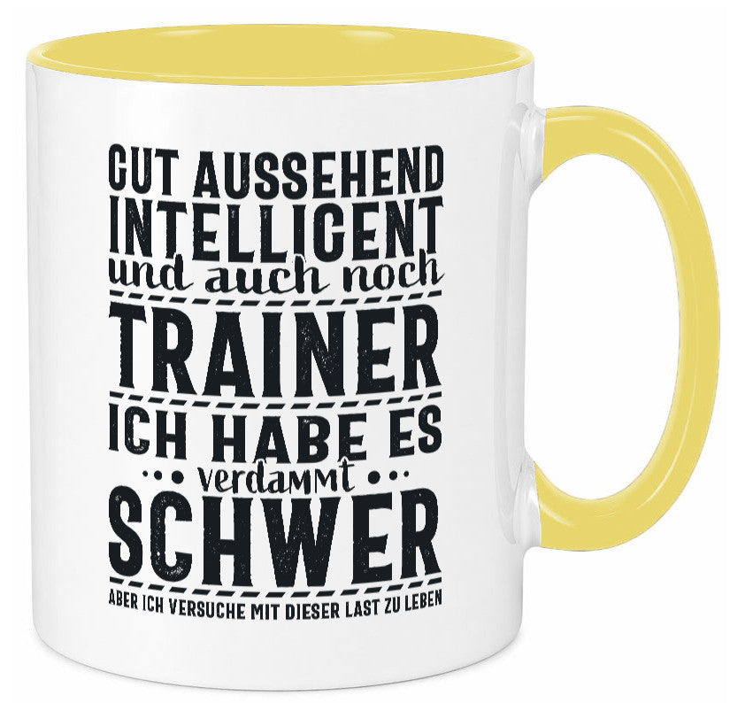 Gut aussehender Trainer |gestrichelte Linie | Punkte lustiger Spruch Geschenk
