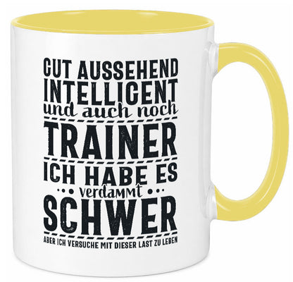 Gut aussehender Trainer |gestrichelte Linie | Punkte lustiger Spruch Geschenk