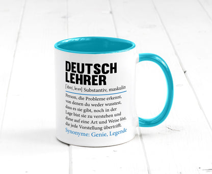 Deutschlehrer Spruch | Lehrer Schule Humor lustig Geschenkidee Geschenk Tasse