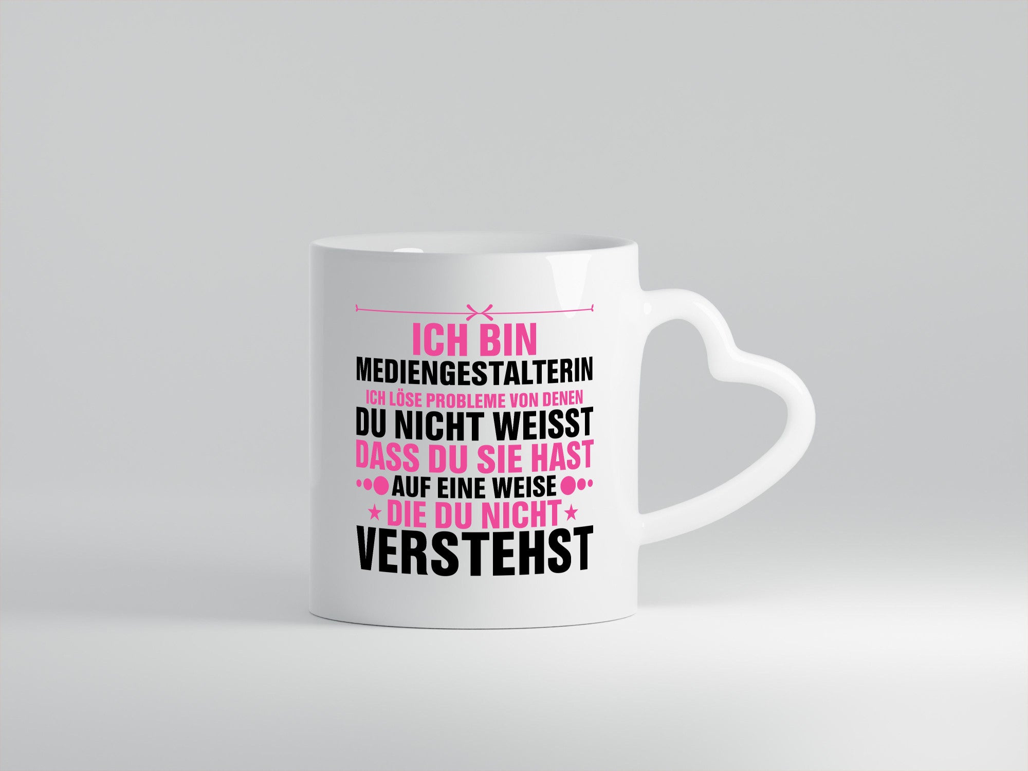 Löse Probleme: Mediengestalterin | Medien v2 Geschenkidee Humor Tasse